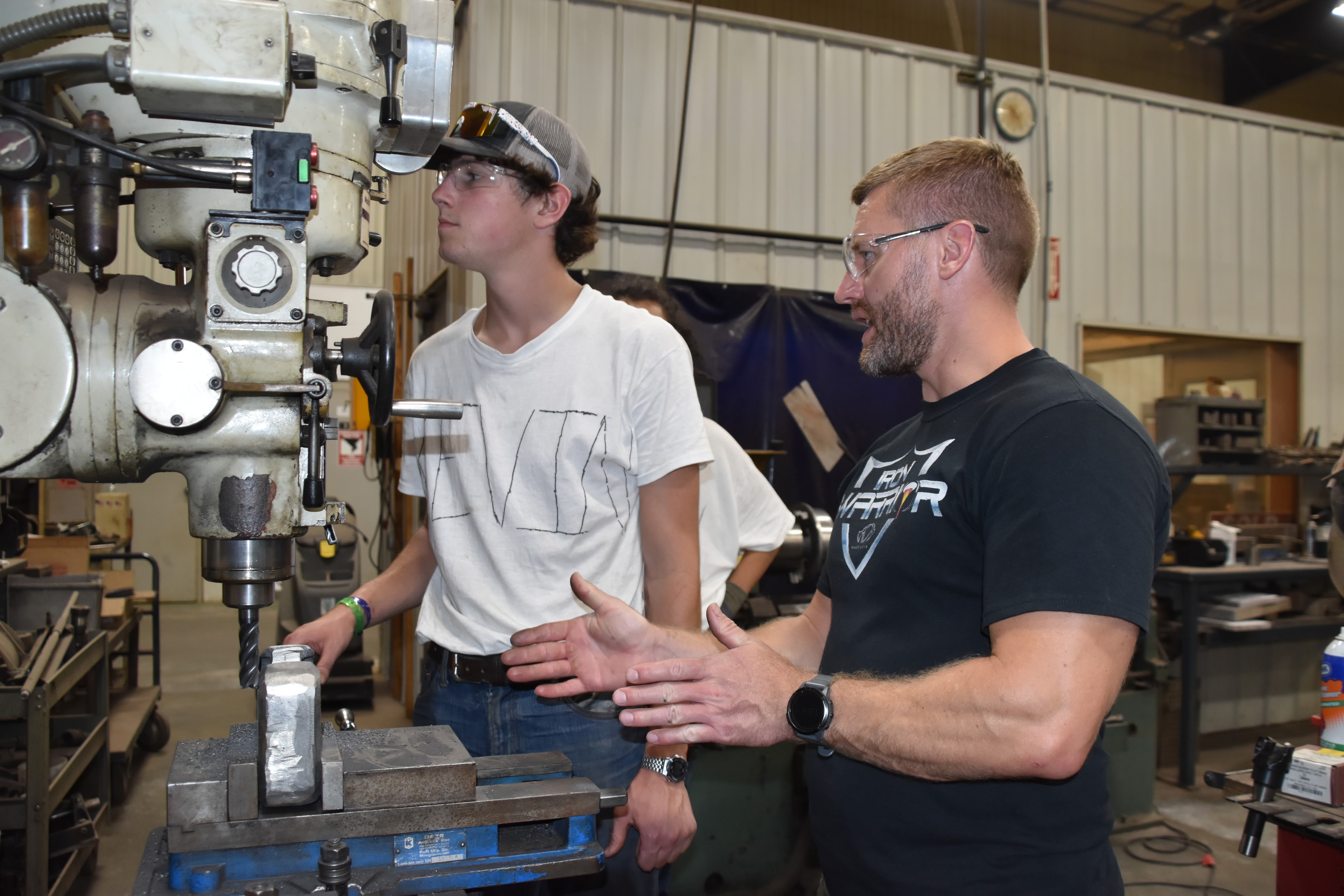 Iron Warrior Academy students training in foundry and skilled trades