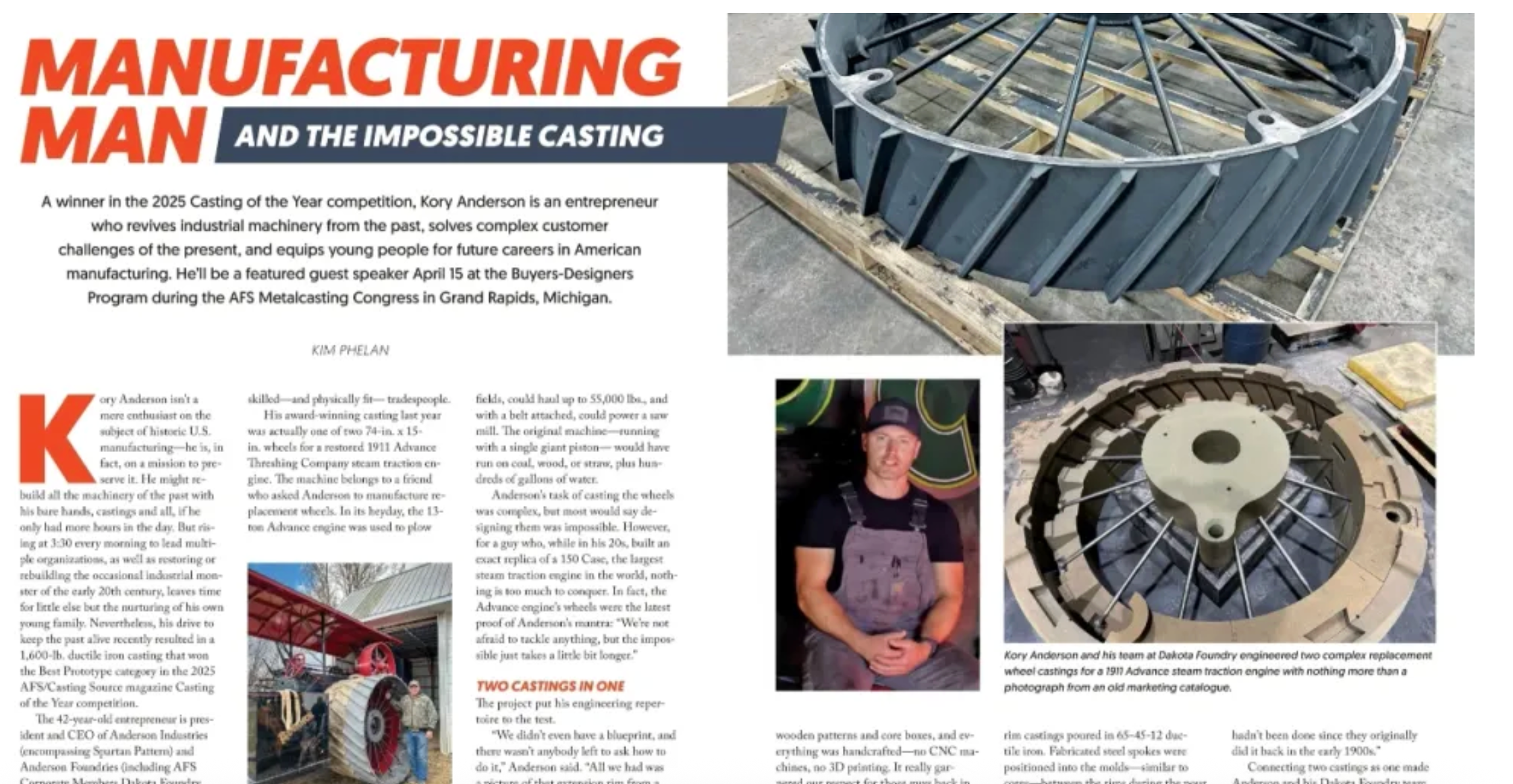 Casting Source magazine cover featuring Dakota Foundry
